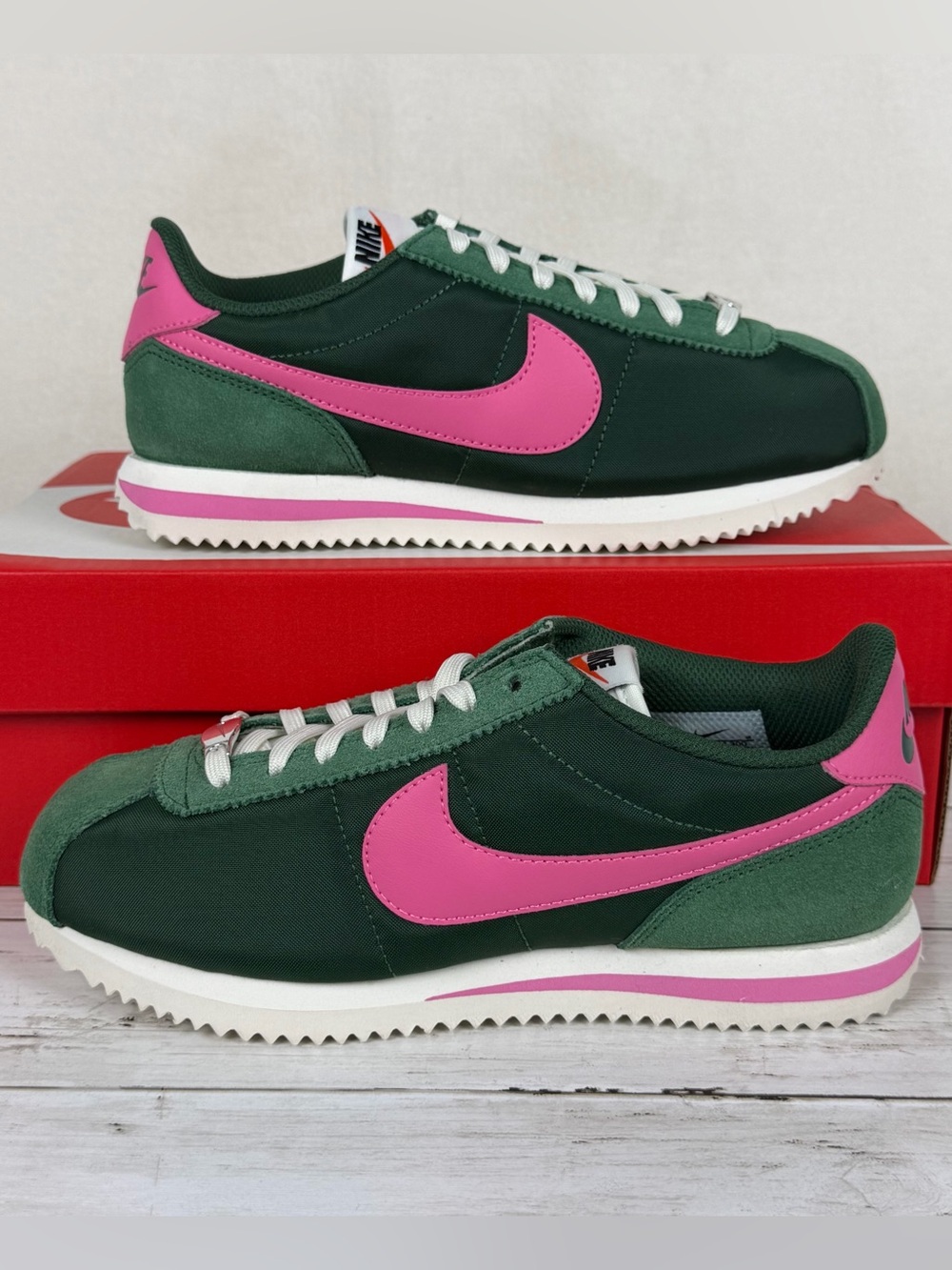 Nike Cortez Women's Size 5.5 IF1764 300 FIR SAIL PINKSICLE Casual Sneakers NEW